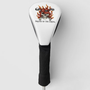 Flame Skull Pirate Golfer Golf Head Cover Headcover