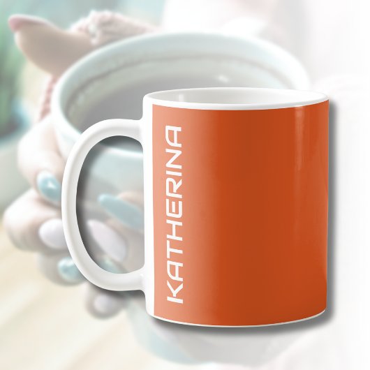 Flame Solid Color | Klassisches Personalisiert Kaffeetasse