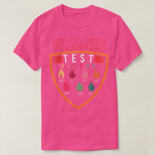 Flame Test Colors Funny Science T-Shirt (Design vorne)