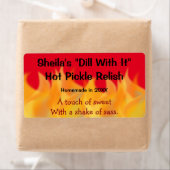 Flame Thame hausgemachte Canning Label (Insitu)