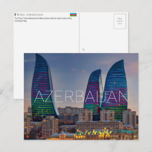 Flame Towers, Baku, Aserbaidschan Reise-Postkarte Postkarte