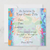 Flame Turtle-Einladungen Einladung (Rückseite)