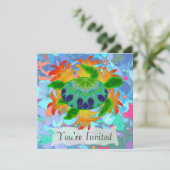 Flame Turtle-Einladungen Einladung (Stehend Vorderseite)