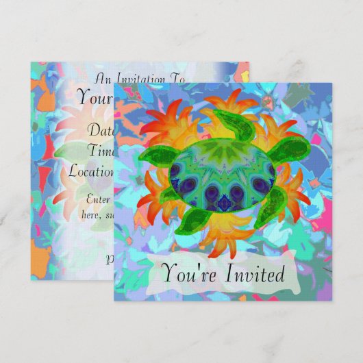 Flame Turtle-Einladungen Einladung (Vorne/Hinten)