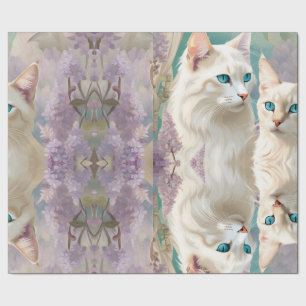 Flame und Lilac Lynx Point Siamese Portrait Art Geschenkpapier