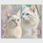 Flame und Lilac Lynx Point Siamese Portrait Art Geschenkpapier (Flach)