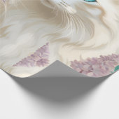 Flame und Lilac Lynx Point Siamese Portrait Art Geschenkpapier (Ecke)