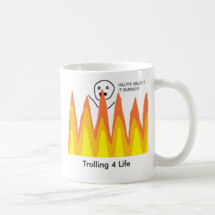 Flame War, mit der Schleppangel fischenes Leben 4 Kaffeetasse
