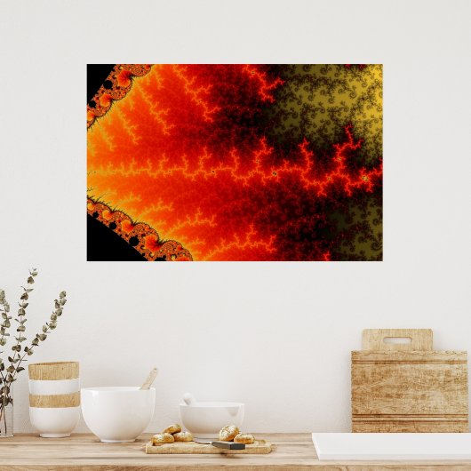 Flame Zigzag Poster (Küche)