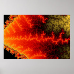 Flame Zigzag Poster