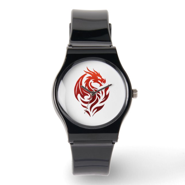 Flameborn Dargon Pakt Logo Armbanduhr (Vorderseite)