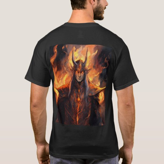 Flameborn Sauron: Elfengestalt neu magisiert T-Shirt (Rückseite)