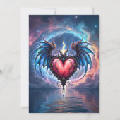 Flamebound Heart of the Moon – Gothic Cosmic Love  Einladung (Rückseite)