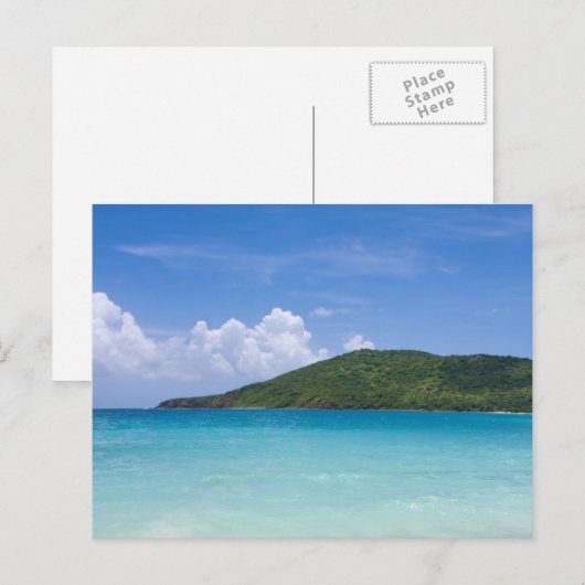 Flamenco Beach Culebra Postkarte (Vorne/Hinten)