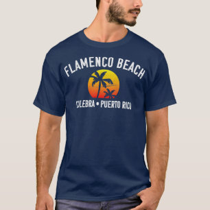 Flamenco Beach Culebra Puerto Rico Vintag Sunset T-Shirt