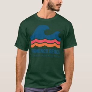 Flamenco Beach Culebra Puerto Rico Vintage Welle T-Shirt