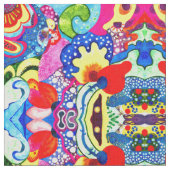 Flamenco-Blumen Stoff (Nahaufnahme)