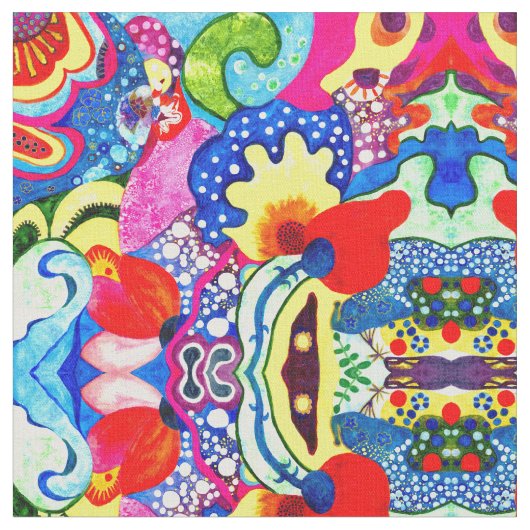 Flamenco-Blumen Stoff (Nahaufnahme)