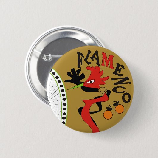 Flamenco Button (Vorne & Hinten)