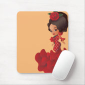 Flamenco Cartoon chibi kawaii Mousepad (Mit Mouse)
