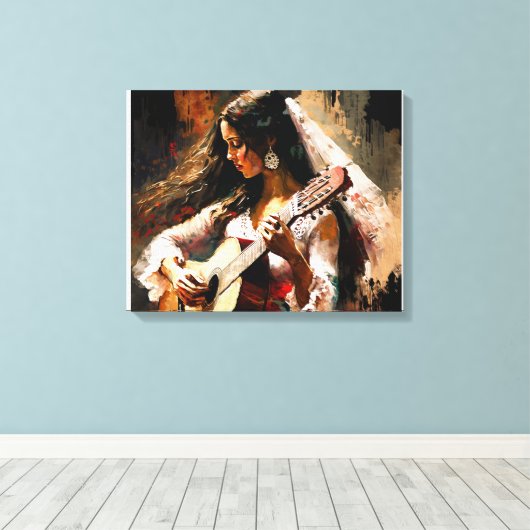 Flamenco Dance Gitana Modernes Flamenco Leinwanddruck (Insitu (Holzboden))