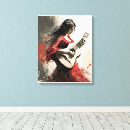 Flamenco Dance Gitana Modernes Flamenco Leinwanddruck (Insitu (Holzboden))