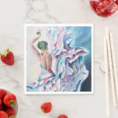 FLAMENCO DANCE PARTY MONOGRAMM SERVIETTE (Beispiel)