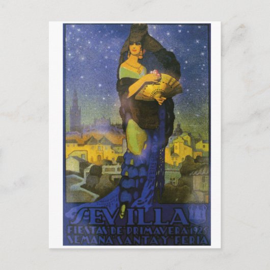 Flamenco-Dancer 1925 in Sevilla Postkarte (Vorderseite)