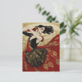 FLAMENCO DANCER #2 FEIERTAGSPOSTKARTE (Stehend Vorderseite)