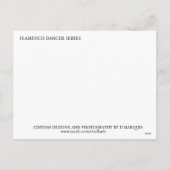 FLAMENCO DANCER #3 FEIERTAGSPOSTKARTE (Rückseite)