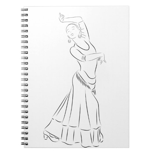 Flamenco Dancer Art Notizblock (Vorderseite)