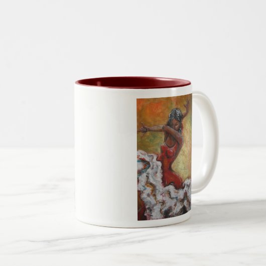 Flamenco Dancer Art Tasse (VorderseiteRechts)