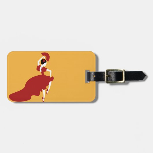 Flamenco Dancer Gepäckanhänger (Vorderseite horizontal)