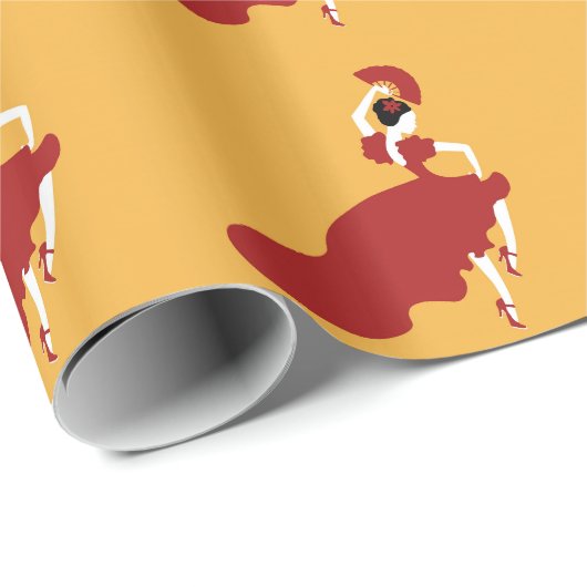 Flamenco Dancer Geschenkpapier (Rolleneckpunkt)