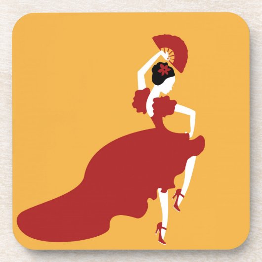 Flamenco Dancer Getränkekasten Getränkeuntersetzer (Vorderseite)