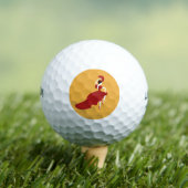 Flamenco Dancer Golf Balls Golfball (Insitu T-Shirt)