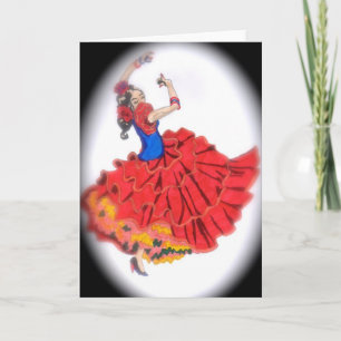 Flamenco Dancer Grußkarte Karte