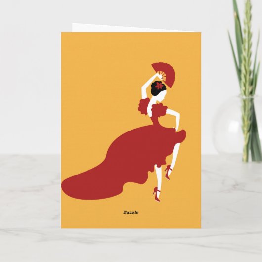 Flamenco Dancer Karte (Rückseite)