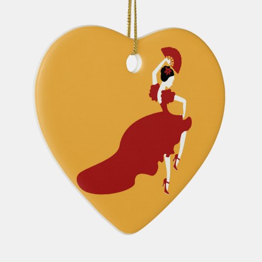 Flamenco Dancer Keramik Ornament (Rechts)