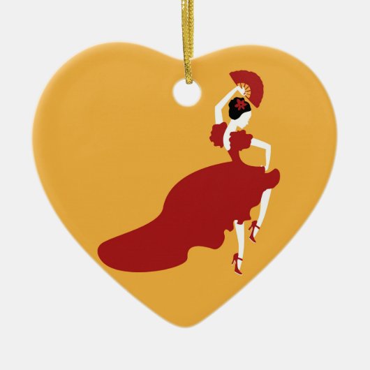 Flamenco Dancer Keramik Ornament (Vorne)