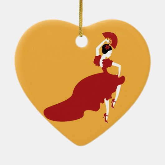 Flamenco Dancer Keramik Ornament (Hinten)