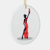 Flamenco Dancer Keramik Ornament (Rechts)