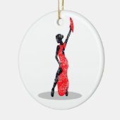 Flamenco Dancer Keramik Ornament (Links)