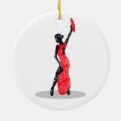 Flamenco Dancer Keramik Ornament (Hinten)