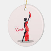 Flamenco Dancer Keramik Ornament (Links)