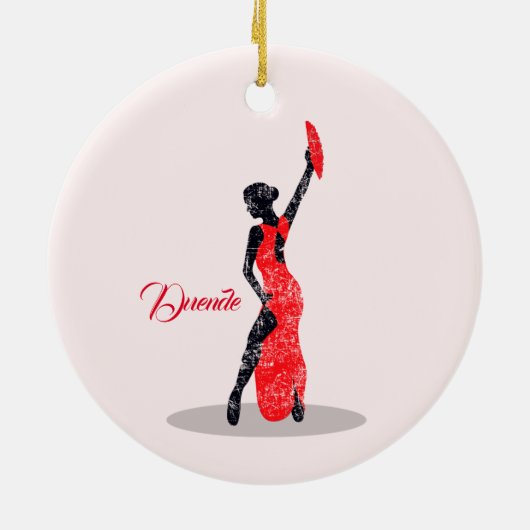 Flamenco Dancer Keramik Ornament (Hinten)