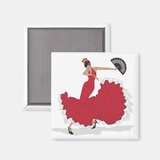 Flamenco Dancer Magnet (Vorderseite/Rückseite)