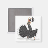 Flamenco Dancer Magnet (Vorderseite/Rückseite)