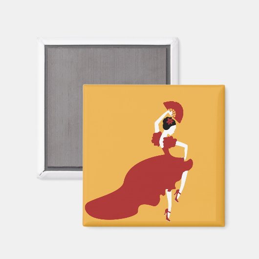 Flamenco Dancer Magnet (Vorderseite/Rückseite)