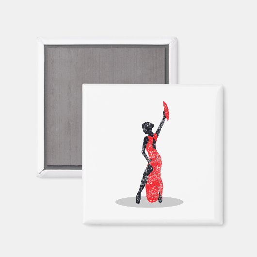Flamenco Dancer Magnet (Vorderseite/Rückseite)